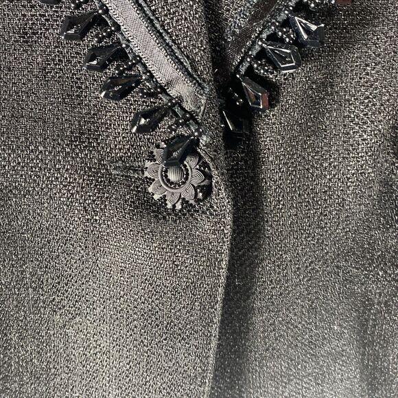 VTG My Boyfriends Back Women Blazer Jacket Med Studded Grunge Goth Punk Academia - Picture 5 of 13